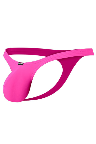 Pinker Herren String tief geschnitten blickdichter weicher Mikrofaser Männer Tanga mit Suspensorium