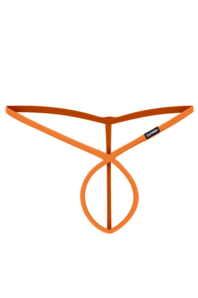 Oranger knapper Herren String ouvert Slip aus Bänder komplett offen elastisch