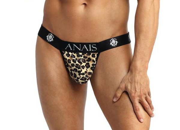 Herren Jock Strap Männer Slip mit Leopard Muster und Gummibund blickdicht hochelastisch