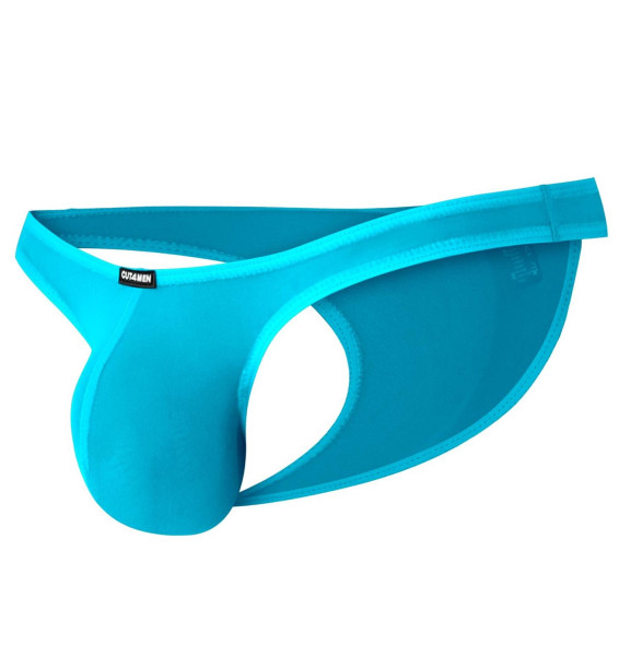 Türkiser Herren Capri String Thong Netz durchsichtiges Netzmaterial knapp geschnitten Neon