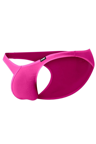 Pinker Herren Brief tief geschnitten transparent weicher Männer Slip mit Suspensorium Neon Pink