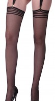 Dessous Straps Strümpfe aus weichem Material und Netz in schwarz Stockings mit Clip für Strapshalter Dessous Straps Strümpfe aus weichem Material und Netz in schwarz Stockings mit Clip für Strapshalter