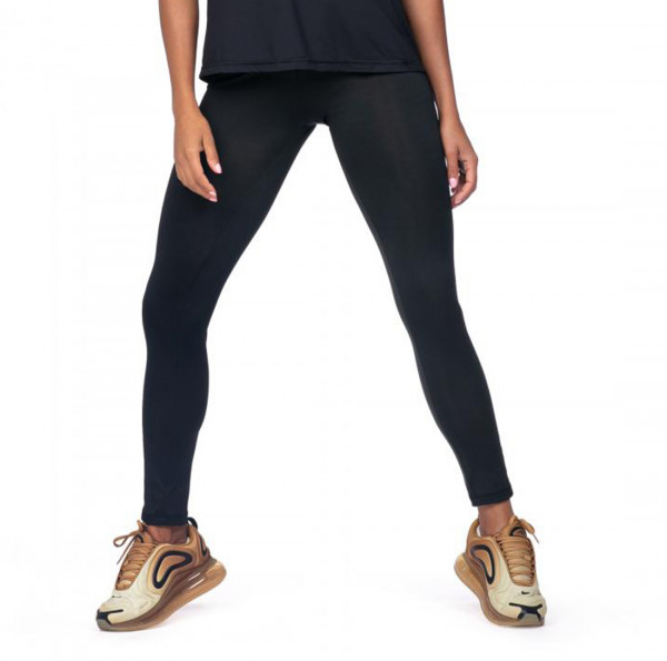Frauen Sport Leggings elastisch in schwarz Fitness und Trainings Hose dehnbar mit hohem Bund