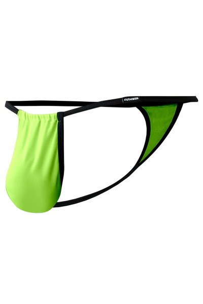 Neon gelber Herren String blickdicht elastisch Männer Slip knapp geschnitten