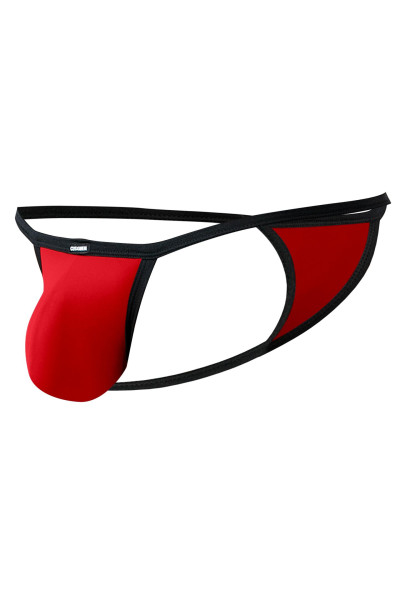 Roter Mini Tanga Männer Mikrofaser Neon elastisch blickdicht kurz Scharlachrot