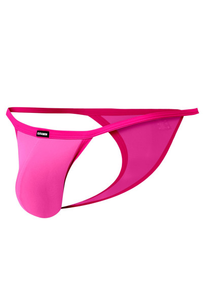 Pinker Männer Tanga aus Netz Material elastisch transparent Herren String