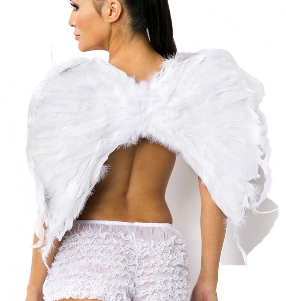 Weiße Damen Engels Flügel Gummibänder Flüge Dark Angel Verkleidung Fasching