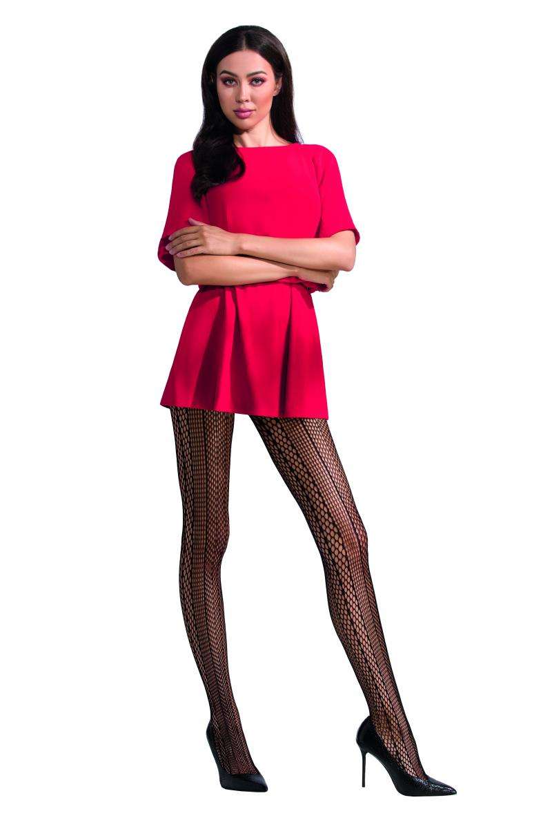 Netz-Strumpfhose Für Damen – Schwarz, Grobmaschig, Elastisch (80% Polyamid, 20% Elasthan), 1 Stück