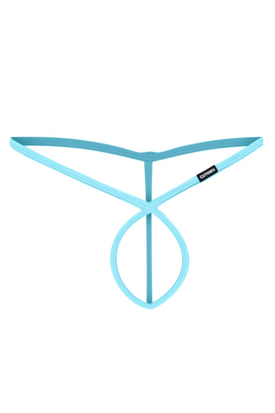 Türkiser knapper Herren String ouvert Slip aus Bänder komplett offen elastisch