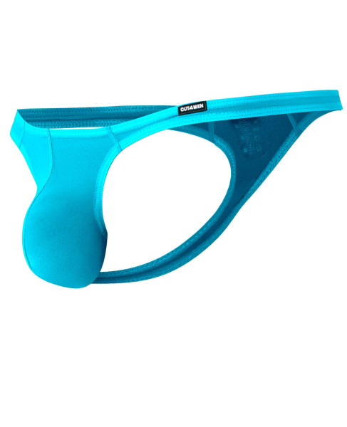 Türkiser Herren Brazilian Thong String Neon durchsichtiges Netzmaterial knapp geschnitten